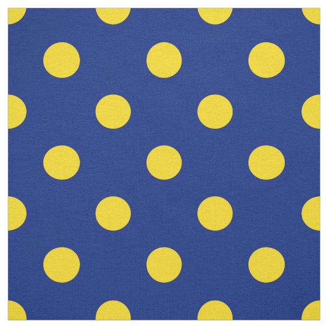 Blue Yellow Polka Dots Textile Stoff (Muster)