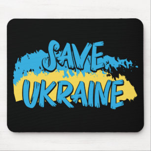 BLUE & YELLOW RETTETE UKRAINE SPLASH MOUSEPAD