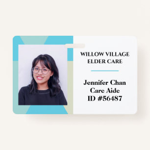 Blue Yellow Staff Employee Name Foto ID Ausweis