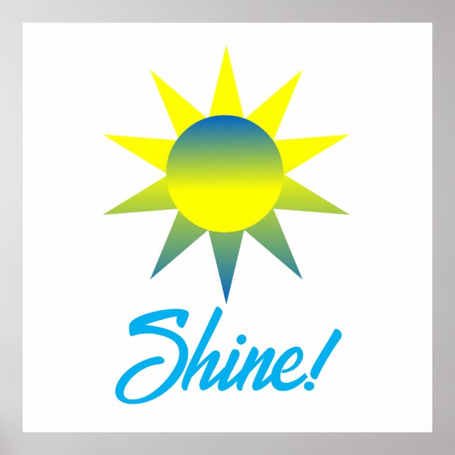 Blue Yellow Sun Shine Poster (Vorne)