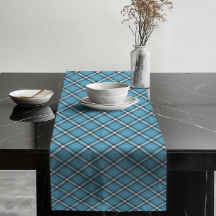 Blue Yellow Tartan Runner - Geschenk für Familien Großer Tischläufer