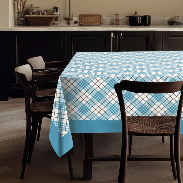 Blue Yellow Tartan Tablecloth Geschenk für sein Es Tischdecke (Blue Yellow Tartan Tablecloth Gift for His Dining)