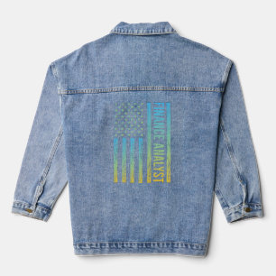 Blue Yellow USA Flag - Finance Analyst Jeansjacke