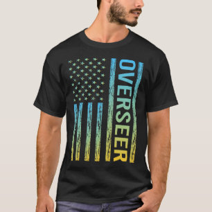 Blue Yellow USA Flag - Overseer T-Shirt