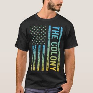 Blue Yellow USA Flag - The Colony T-Shirt