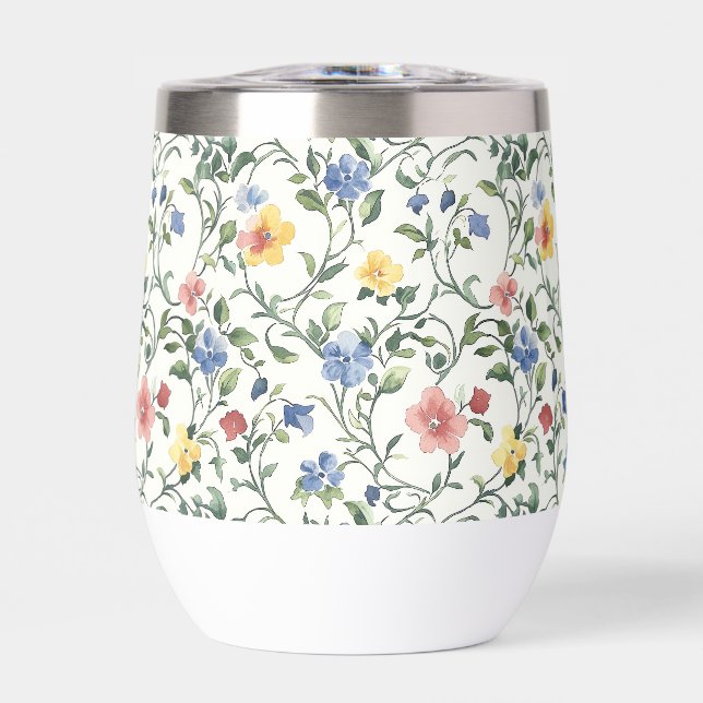 Blue Yellow Watercolor Wildflower  (Vorderseite)