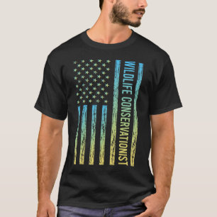 Blue Yellow Wildlife Conservationist T-Shirt