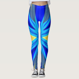 Blue Yellow Winter Weihnachten Weihnachten Weihnac Leggings