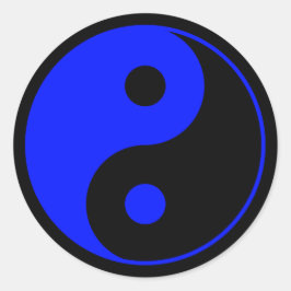 Blue Yin Yang Sticker
