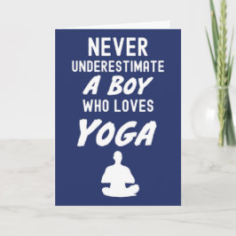 Blue Yoga Cards für Jungen Karte