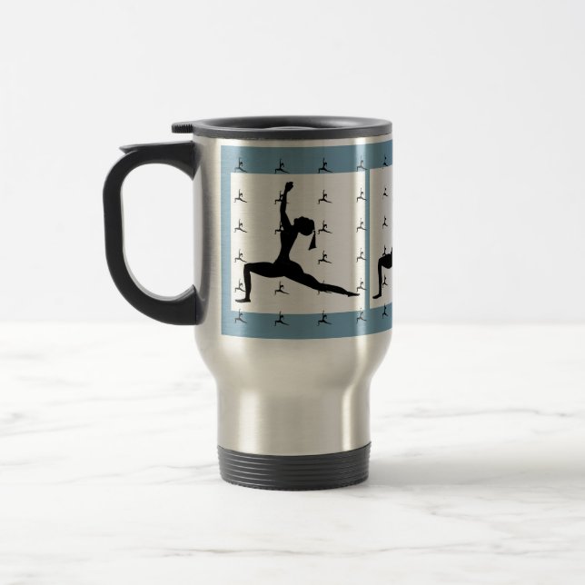 Blue Yoga Design Travel/Pendlerin Tasse: Kaffee Ta Reisebecher (Links)