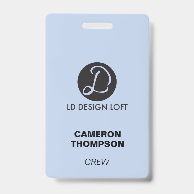 Blue Your logo hier Custom Employee Crew Ausweis (Vorderseite)