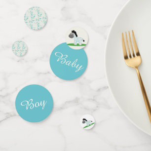 Blue Zebra Baby Boy Table Confetti Konfetti