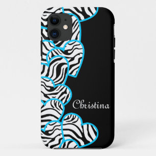 Blue zebra herzen iPhone 5 Fall Case-Mate iPhone Hülle