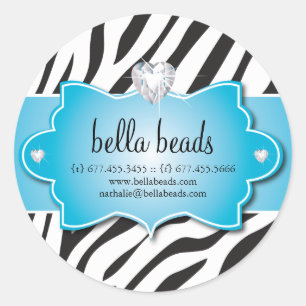 Blue Zebra Juwelier Designer Stickers