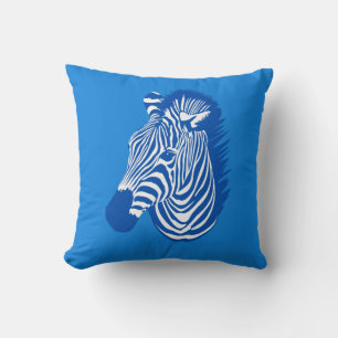Blue Zebra Kissen