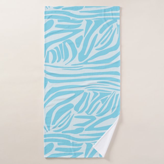 Blue Zebra Pattern Badehandtuch (Badehandtuch)