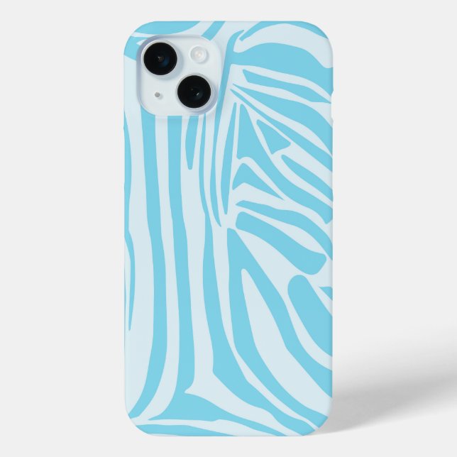 Blue Zebra Pattern Case-Mate iPhone Hülle (Rückseite)