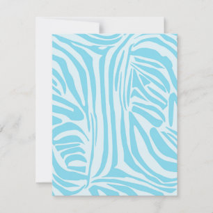 Blue Zebra Pattern Dankeskarte