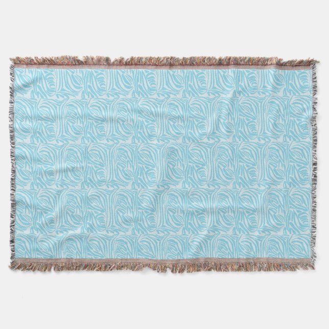 Blue Zebra Pattern Decke (Vorderseite)