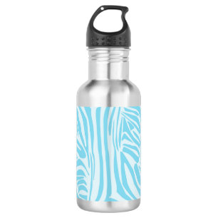 Blue Zebra Pattern Edelstahlflasche