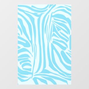 Blue Zebra Pattern Fensteraufkleber