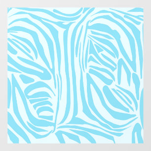 Blue Zebra Pattern Fensteraufkleber