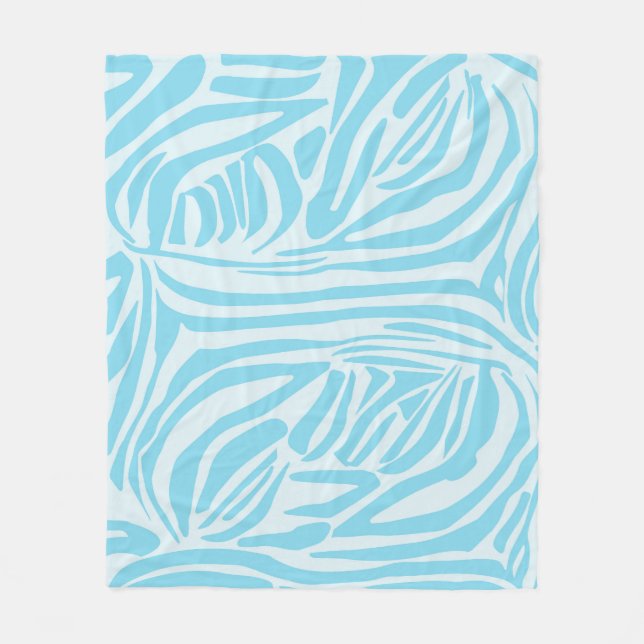 Blue Zebra Pattern Fleecedecke (Vorderseite)