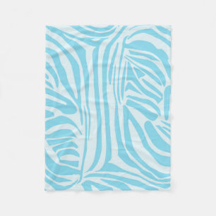 Blue Zebra Pattern Fleecedecke