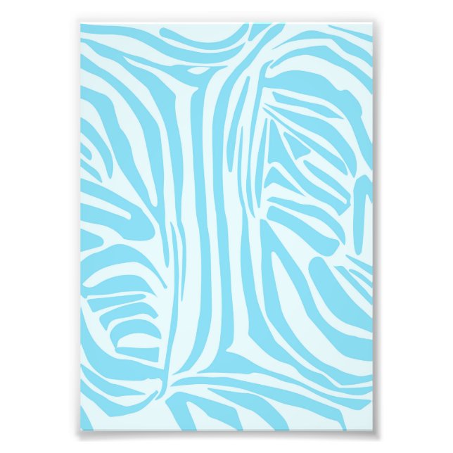 Blue Zebra Pattern Fotodruck (Vorne)