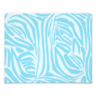 Blue Zebra Pattern Fotodruck