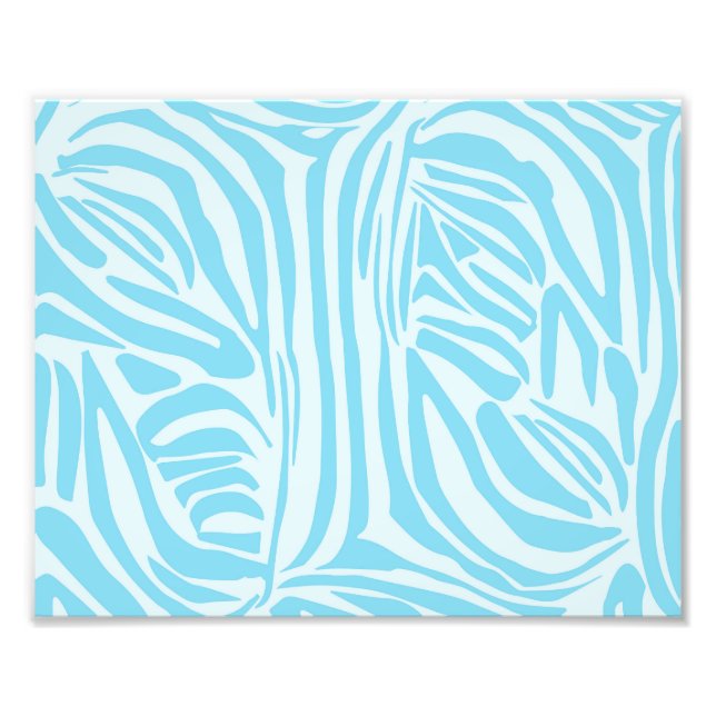 Blue Zebra Pattern Fotodruck (Vorne)