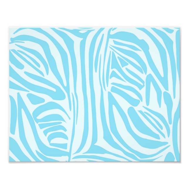 Blue Zebra Pattern Fotodruck (Vorne)