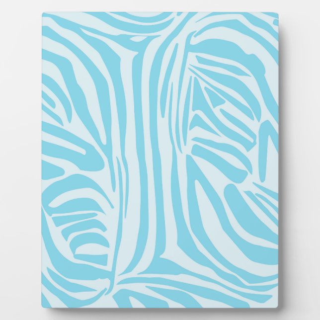 Blue Zebra Pattern Fotoplatte (Vorderseite)