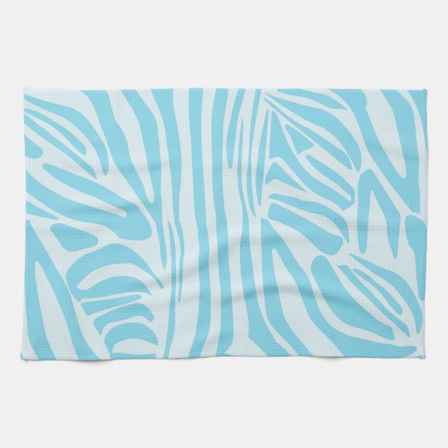 Blue Zebra Pattern Geschirrtuch (Horizontal)
