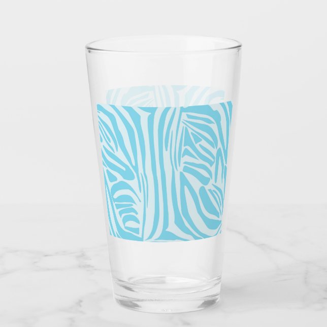 Blue Zebra Pattern Glas (Vorderseite)