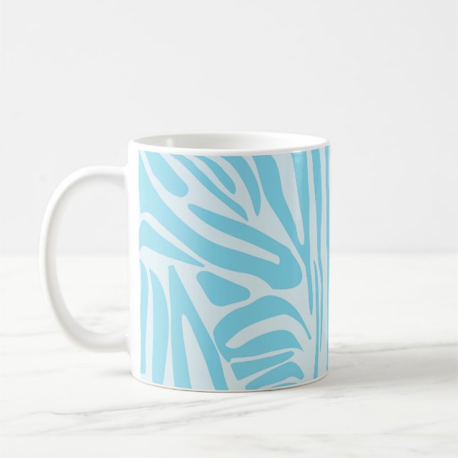 Blue Zebra Pattern Kaffeetasse (Links)