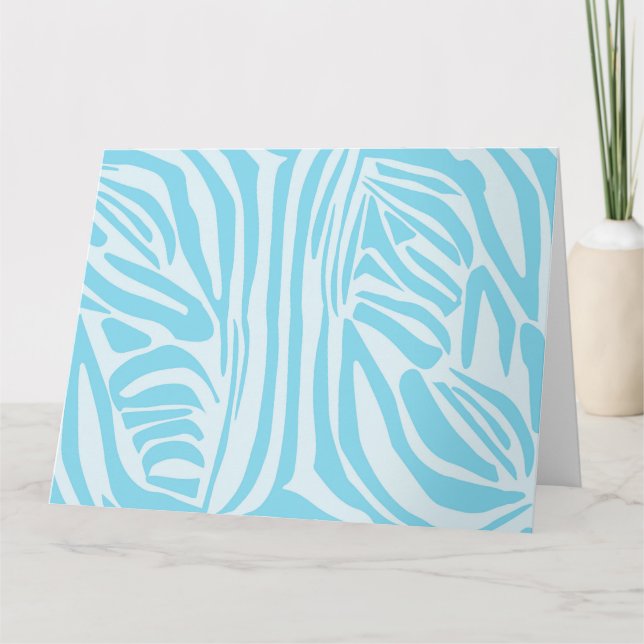 Blue Zebra Pattern Karte (Vorderseite)