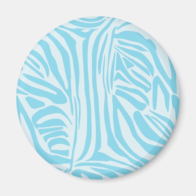 Blue Zebra Pattern Magnet (Vorne)