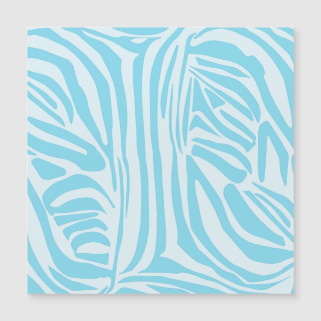 Blue Zebra Pattern Magneteinladung (Vorderseite)