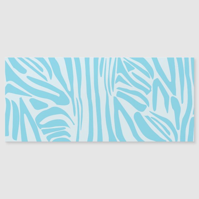 Blue Zebra Pattern Magnetkarte (Vorderseite)