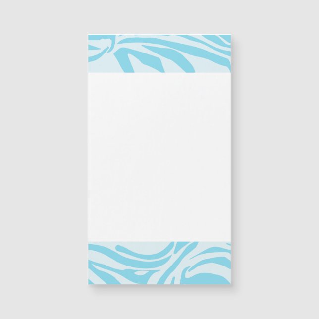 Blue Zebra Pattern Magnetkarte (Vorderseite)