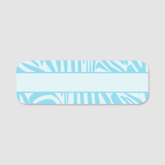 Blue Zebra Pattern Namensschild