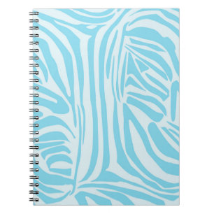 Blue Zebra Pattern Notizblock