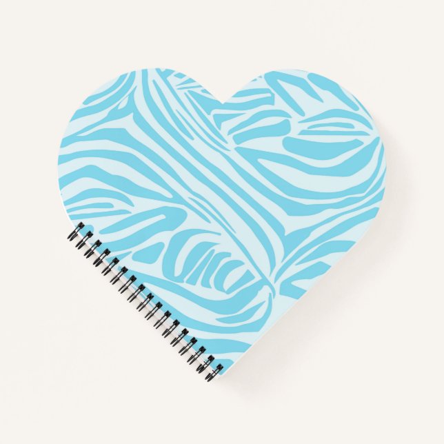 Blue Zebra Pattern Notizbuch (Vorderseite)