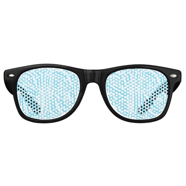 Blue Zebra Pattern Partybrille (Vorderseite)