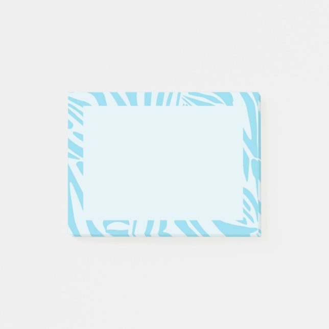 Blue Zebra Pattern Post-it Klebezettel (Vorderseite)
