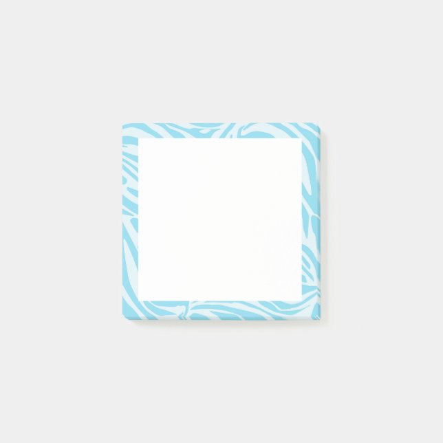 Blue Zebra Pattern Post-it Klebezettel (Vorderseite)