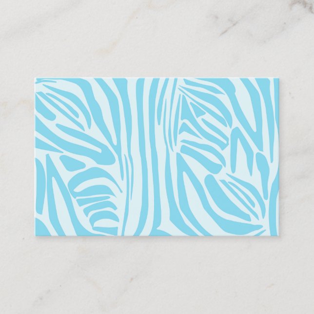 Blue Zebra Pattern Rabattkarte (Vorderseite)