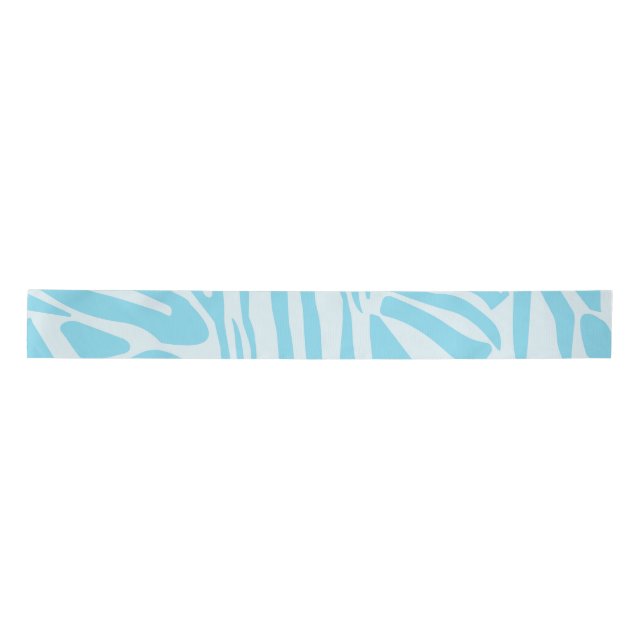 Blue Zebra Pattern Satinband (Vorderseite)